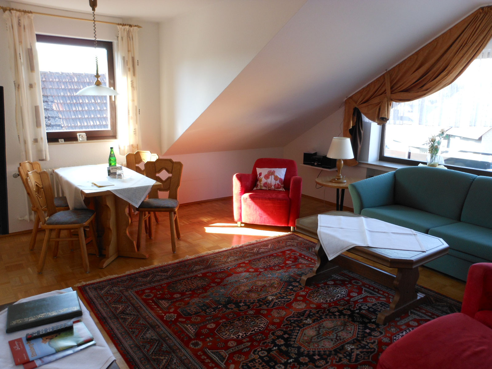 Essbereich der Ferienwohnung Osterkopf